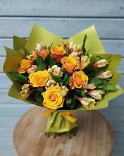 Букет цветов из:  Альстромерии и Розы в Шохово