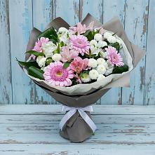 Букет цветов из:  Герберы, Альстромерии и Хризантемы в Шохово