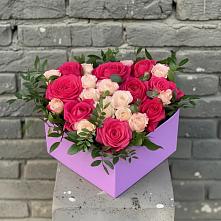 Цветочная композиция из Розы в коробке в Шохово
