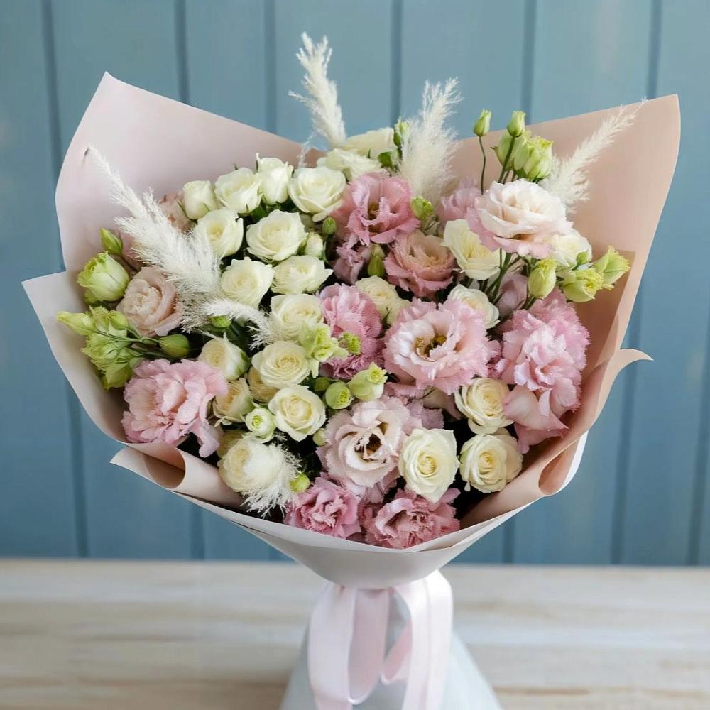 Букет цветов из: Альстромерии и Розы в Шохово