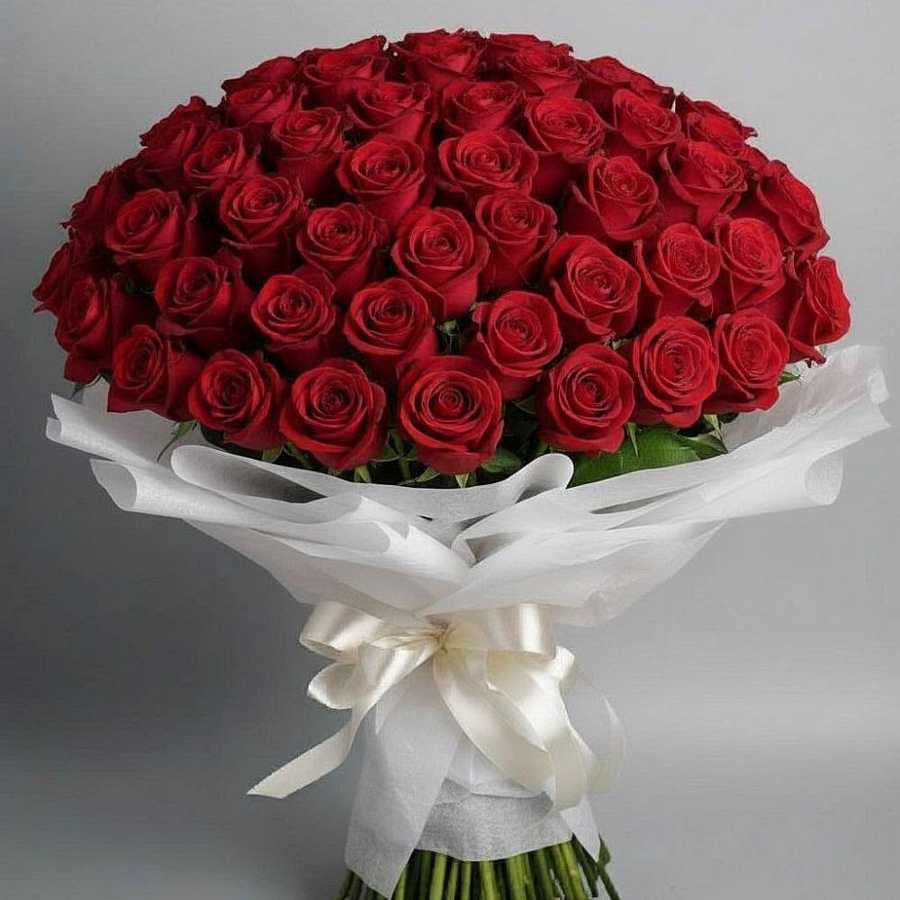 Букет 101 Красная роза Блэк Мэджик в Шохово