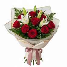 Букет цветов из:  Лилии и Розы в Шохово