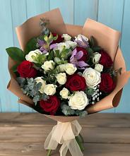 Букет цветов из:  Розы и Альстромерии в Шохово