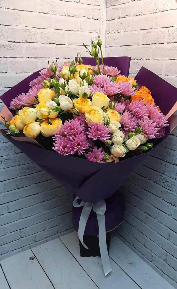 Букет цветов из: Хризантемы и Розы в Шохово