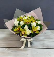 Букет цветов из:  Орхидеи и Розы в Шохово