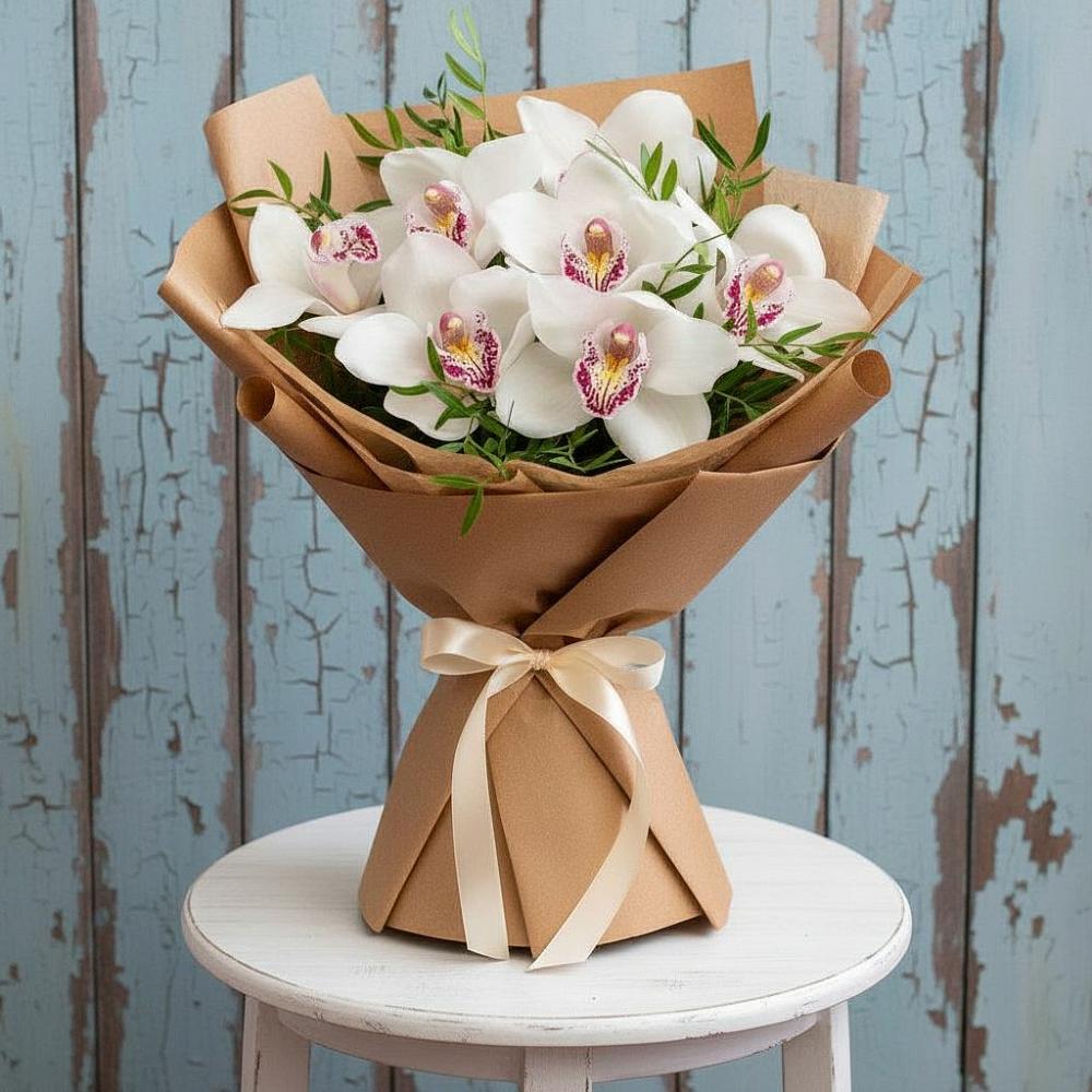 Букет цветов из: Орхидеи и Розы в Шохово