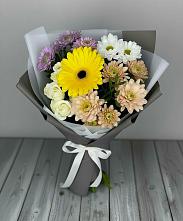 Букет цветов из:  Розы, Герберы и Хризантемы #REPLACE_PRED# Шохово