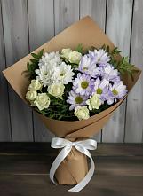 Букет цветов из:  Хризантемы и Розы в Шохово