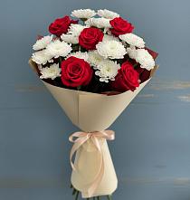 Букет цветов из:  Розы и Хризантемы в Шохово