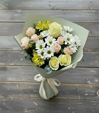 Букет цветов из:  Альстромерии, Розы и Хризантемы #REPLACE_PRED# Шохово