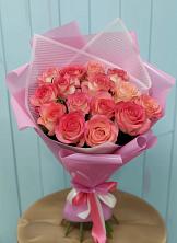 Букет 15 Розовых роз Равель в Шохово