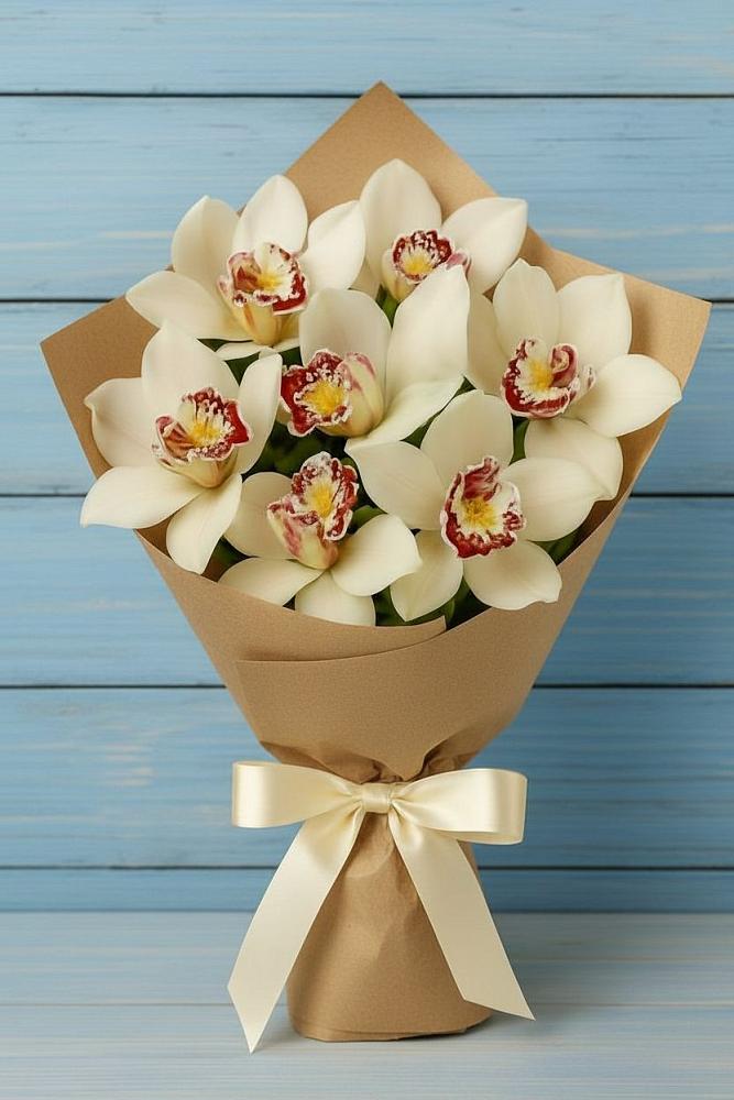 Букет цветов из: Орхидеи и Розы в Шохово