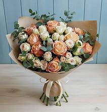 Букет цветов из:  Альстромерии и Розы в Шохово
